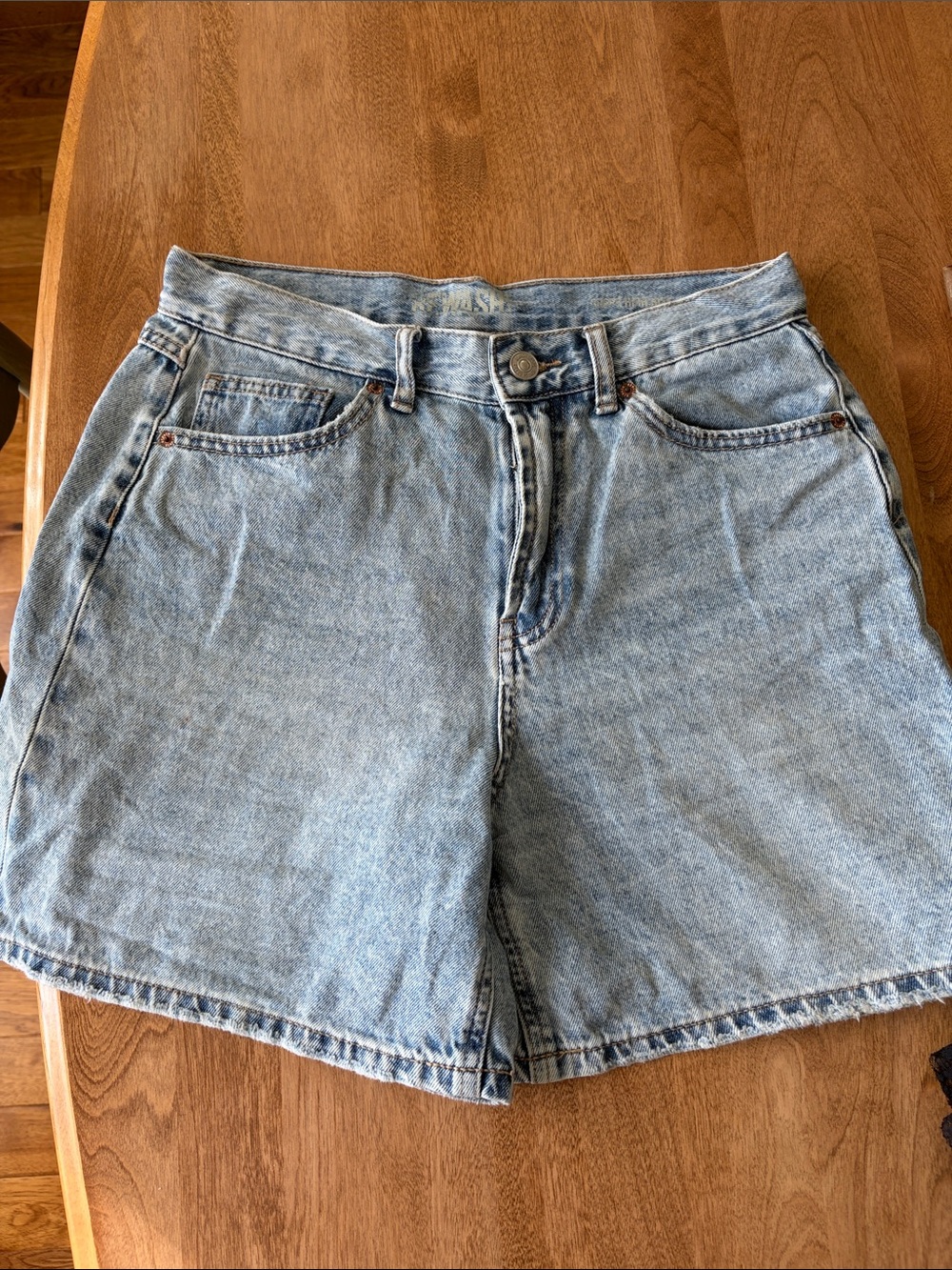 Rewash Light Blue High-Rise Denim Shorts